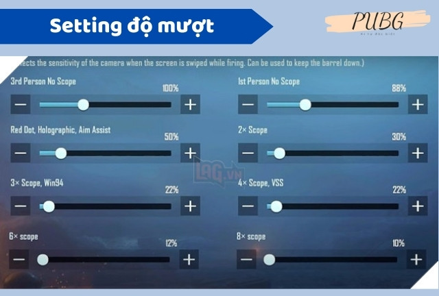 Setting độ nhạy của súng