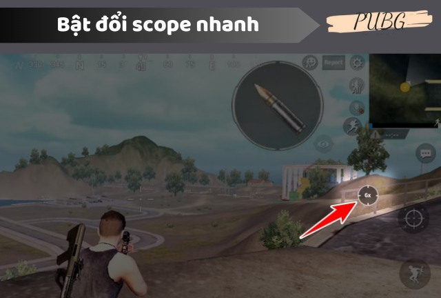 Cách bật đổi scope nhanh pubg mobile